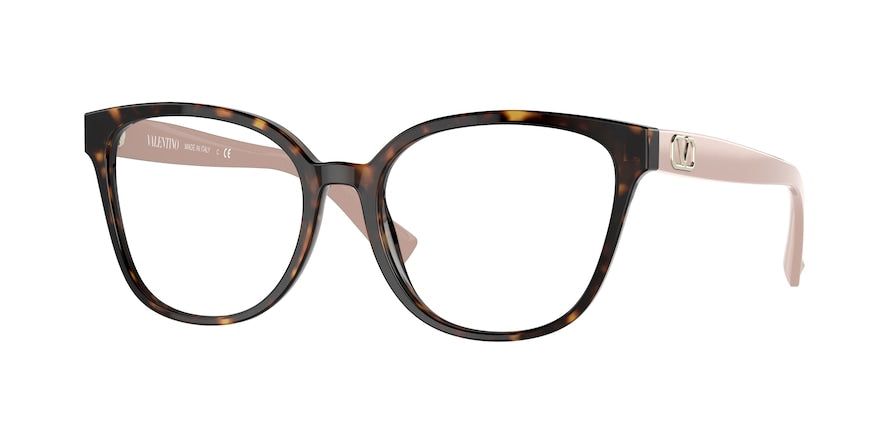 Valentino VA3072 Square Eyeglasses  5205-HAVANA 54-17-140 - Color Map brown