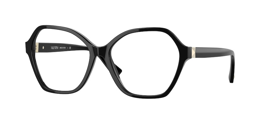 Valentino VA3073 Irregular Eyeglasses  5001-BLACK 55-15-140 - Color Map black