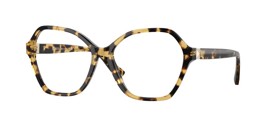 Valentino VA3073 Irregular Eyeglasses  5036-LIGHT HAVANA 55-15-140 - Color Map light brown