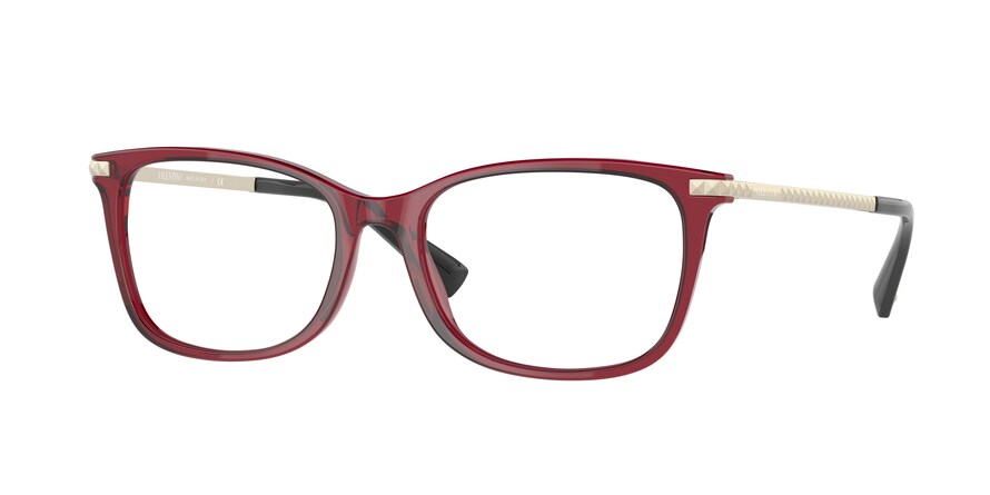 Valentino VA3074 Pillow Eyeglasses  5115-TRANSPARENT RED 54-17-140 - Color Map red