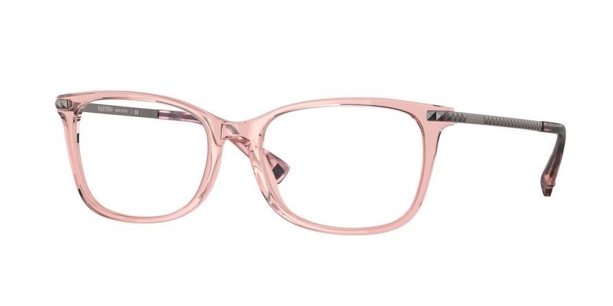 Valentino VA3074 Pillow Eyeglasses  5155-TRANSPARENT ROSE 54-17-140 - Color Map pink