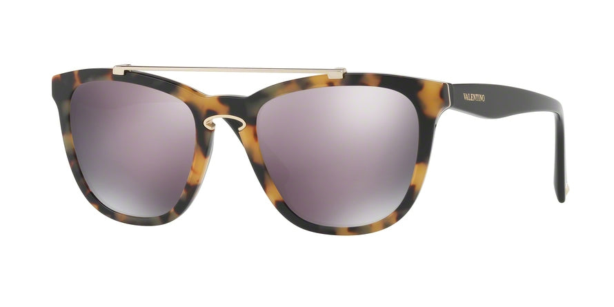 Valentino VA4002A Square Sunglasses  50305R-TOP HAVANA ON BLACK 54-20-140 - Color Map havana