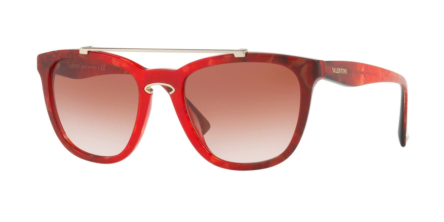 Valentino VA4002 Square Sunglasses  503313-MARBLE RED GRADIENT BLACK 54-20-140 - Color Map red