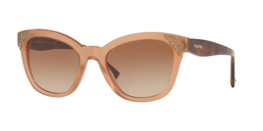Valentino VA4005 Cat Eye Sunglasses  502313-OPAL POUDRE 52-20-140 - Color Map light brown