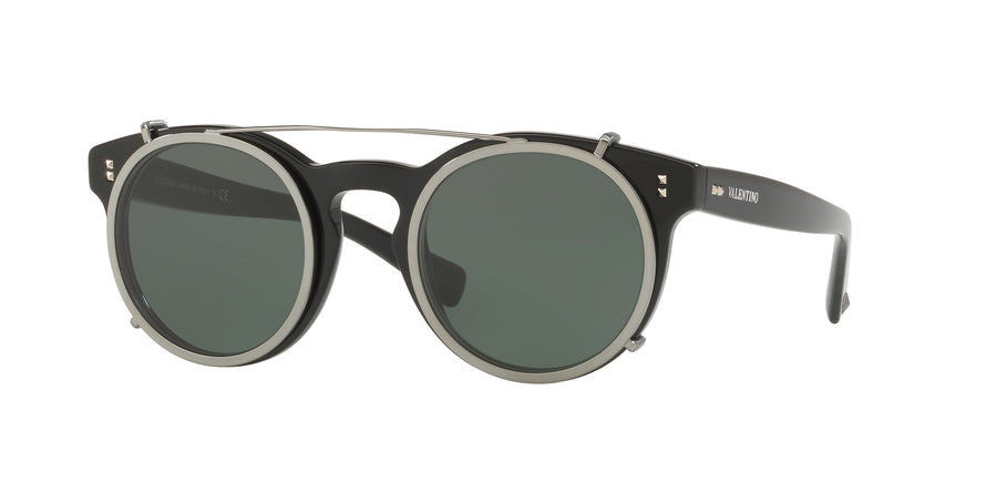 Valentino VA4009CB Round Sunglasses  500171-BLACK 47-22-140 - Color Map black