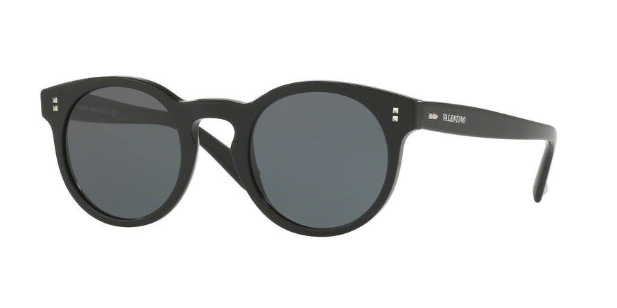 Valentino VA4009 Round Sunglasses  501087-BLACK 50-22-140 - Color Map black