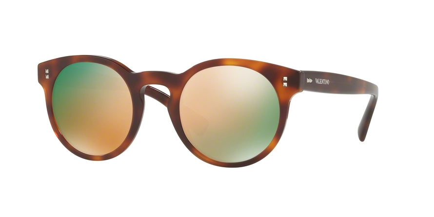 Valentino VA4009 Round Sunglasses  50114Z-HAVANA 50-22-140 - Color Map havana