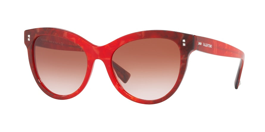 Valentino VA4013 Cat Eye Sunglasses  503313-MURBLE RED GRADIENT BLACK 54-18-140 - Color Map red
