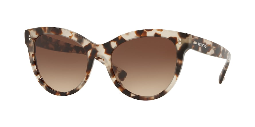 Valentino VA4013 Cat Eye Sunglasses  509713-BROWN/BEIGE TORTOISE 54-18-140 - Color Map brown
