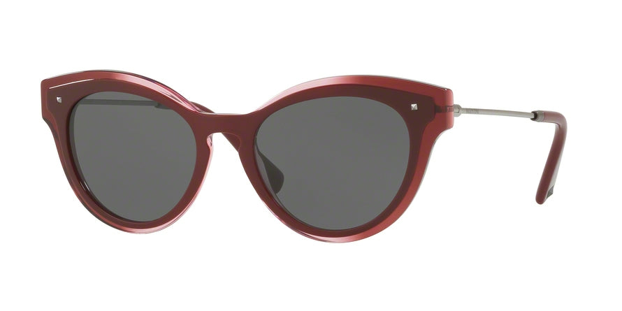 Valentino VA4017 Oval Sunglasses  505387-TOP BURGUNDY/GRADIENT RED 51-18-140 - Color Map bordeaux