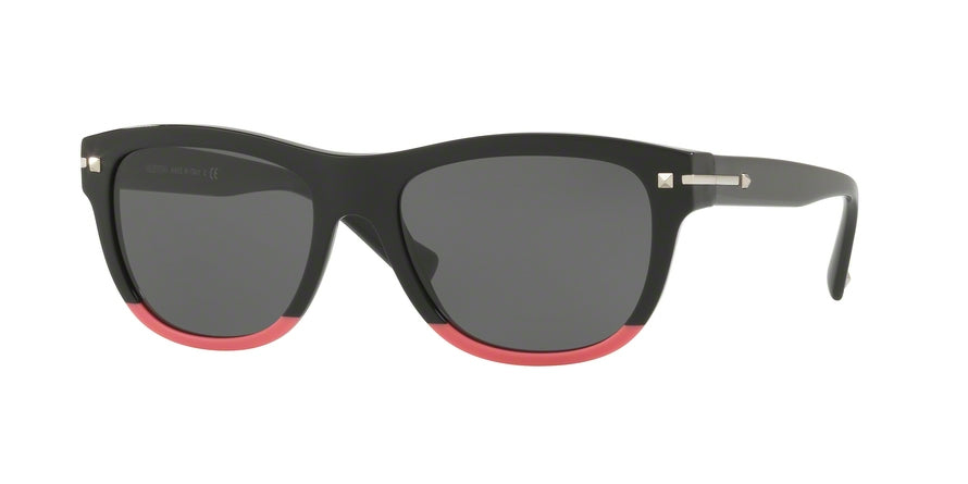 Valentino VA4019A Rectangle Sunglasses  501587-BLACK CORAL 53-17-140 - Color Map black