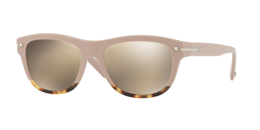 Valentino VA4019 Rectangle Sunglasses  50065A-PINK HAVANA YELLOW 53-17-140 - Color Map pink