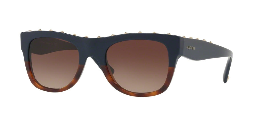 Valentino VA4023A Pillow Sunglasses  501413-BLUE ON HAVANA 51-21-140 - Color Map havana
