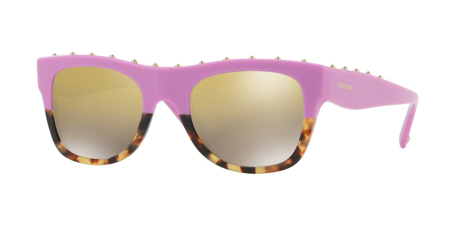 Valentino VA4023A Pillow Sunglasses  50667I-PINK ON HAVANA 51-21-140 - Color Map havana