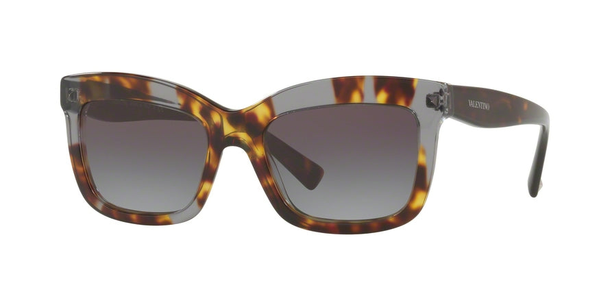 Valentino VA4024A Rectangle Sunglasses  50598G-HAVANA INSERTS TRASPARENT GREY 52-19-140 - Color Map grey