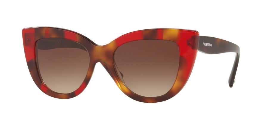 Valentino VA4025 Cat Eye Sunglasses  505813-HAVANA INSERTS OPAL RED 51-18-140 - Color Map red