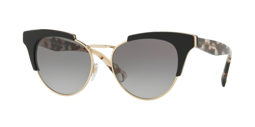 Valentino VA4026 Cat Eye Sunglasses  500111-BLACK 53-17-140 - Color Map gold