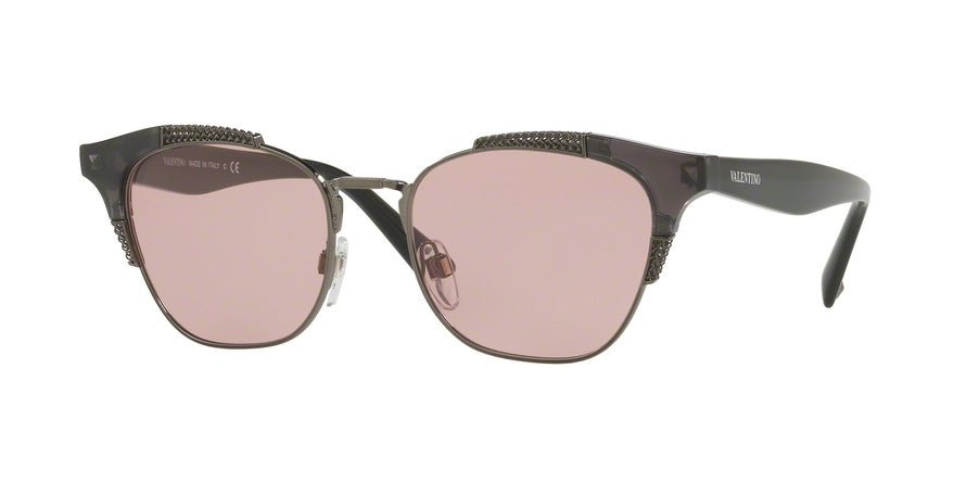 Valentino VA4027 Butterfly Sunglasses  506384-DARK OPAL GREY 51-18-140 - Color Map gunmetal