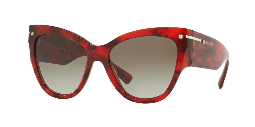 Valentino VA4028A Cat Eye Sunglasses  50208E-HAVANA RED 55-17-140 - Color Map red