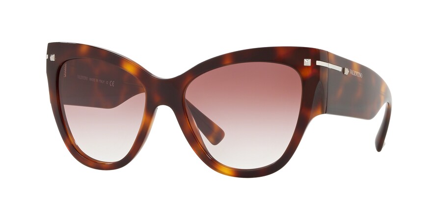 Valentino VA4028 Cat Eye Sunglasses  50118D-LIGHT HAVANA 55-17-140 - Color Map havana