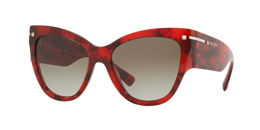 Valentino VA4028 Cat Eye Sunglasses  50208E-HAVANA RED 55-17-140 - Color Map red