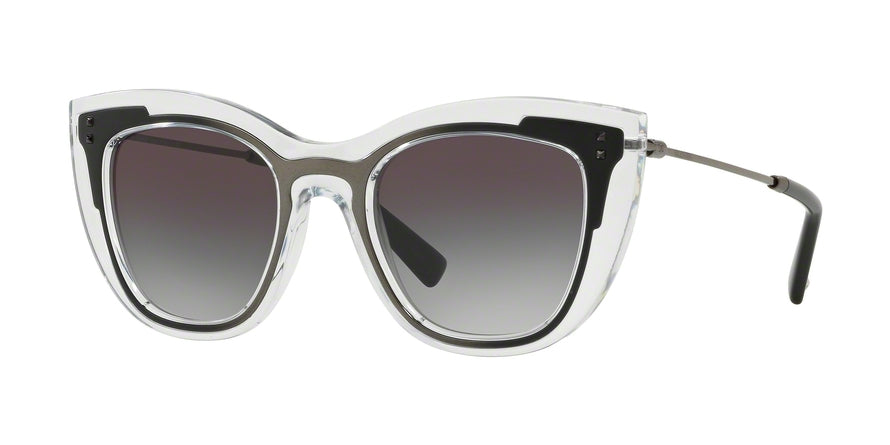 Valentino VA4031 Square Sunglasses  50708G-TRASP/RUTHENIUM MATTE BLACK 50-21-140 - Color Map black