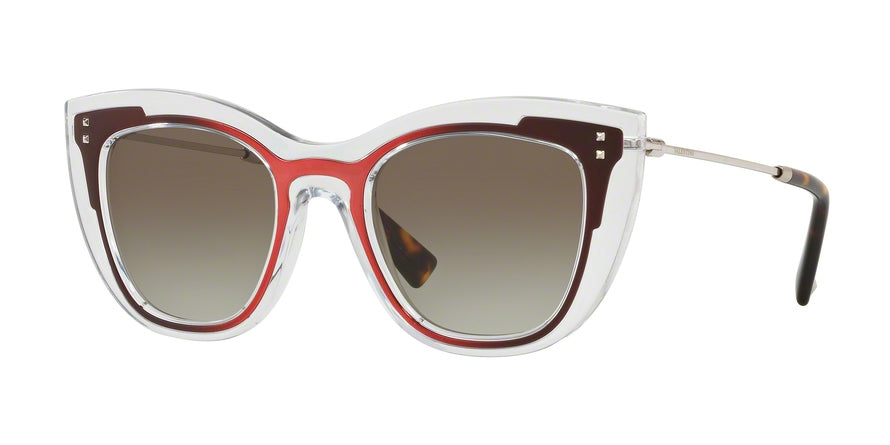 Valentino VA4031 Square Sunglasses  50728E-TRASP/RED MATTE MARC 50-21-140 - Color Map red