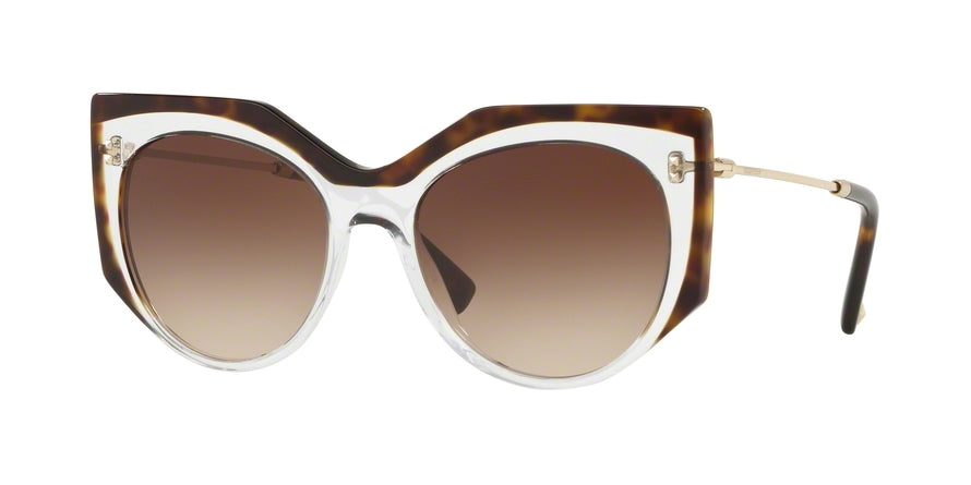 Valentino VA4033 Irregular Sunglasses  508113-CRYSTAL/HAVANA 53-18-140 - Color Map havana