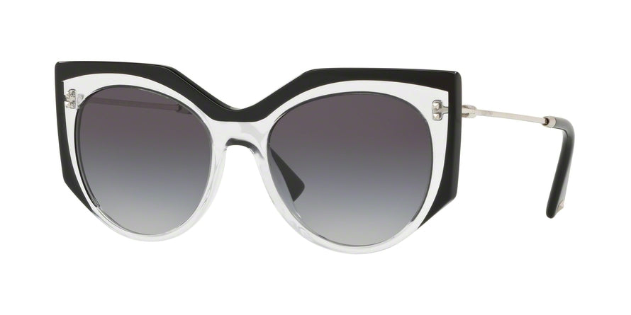 Valentino VA4033 Irregular Sunglasses  50828G-CRYSTAL/BLACK 53-18-140 - Color Map black