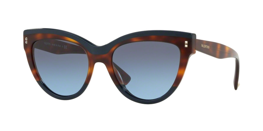 Valentino VA4034 Cat Eye Sunglasses  50148F-BLUE/HAVANA/BLUE 54-18-140 - Color Map havana
