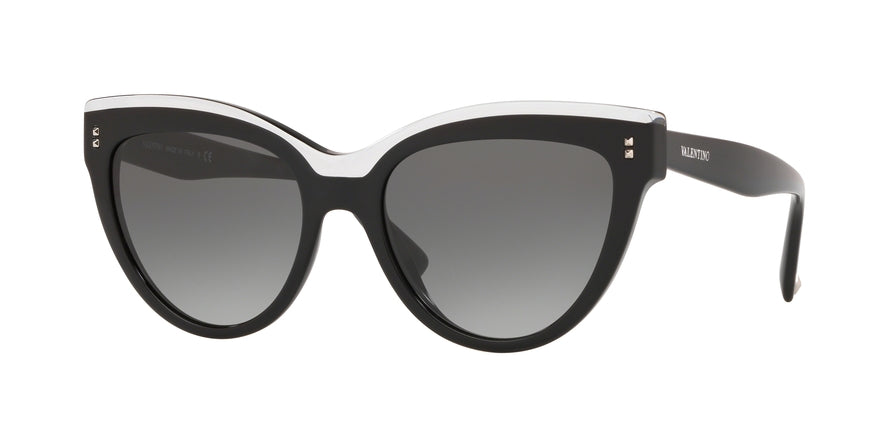 Valentino VA4034 Cat Eye Sunglasses  513111-BLACK/CRYSTAL 54-18-140 - Color Map black