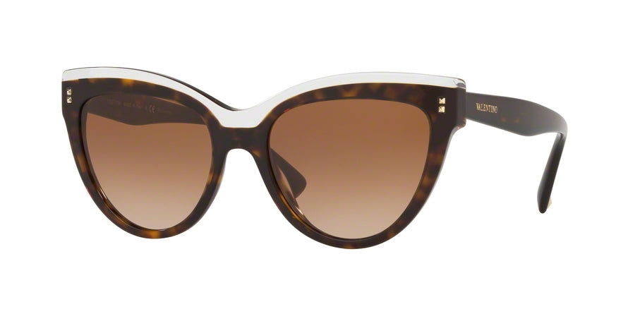 Valentino VA4034 Cat Eye Sunglasses  513713-HAVANA/CRYSTAL 54-18-140 - Color Map havana