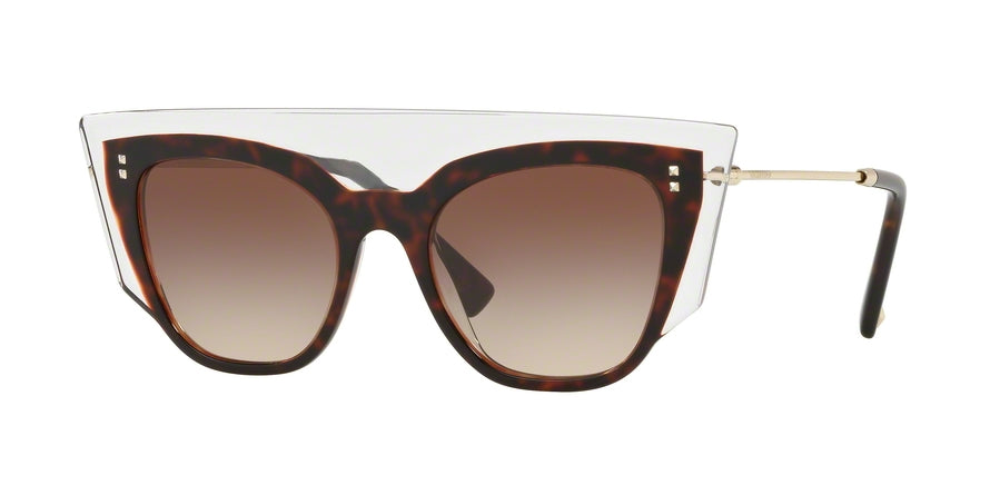 Valentino VA4035 Square Sunglasses  508713-TRANSPARENT/HAVANA/TRANSPARENT 49-19-140 - Color Map havana