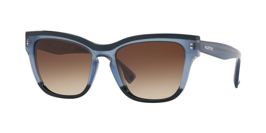 Valentino VA4036A Rectangle Sunglasses  509513-DARK BLUE/OPAL BLUE/BLUE 54-18-140 - Color Map blue