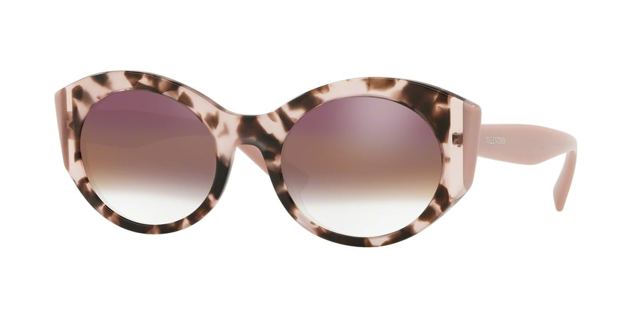 Valentino VA4039 Oval Sunglasses  509813-HAVANA PINK/TRASP PINK/PINK 53-21-140 - Color Map pink