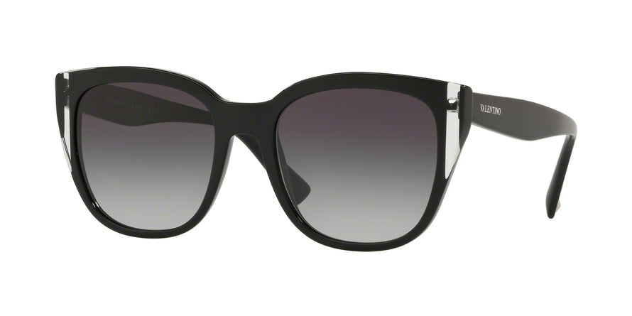 Valentino VA4040 Oval Sunglasses  50018G-BLACK/CRYSTAL/BLACK 54-19-140 - Color Map black