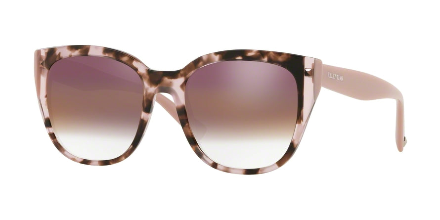 Valentino VA4040 Oval Sunglasses  509813-HAVANA PINK/TRASP PINK/PINK 54-19-140 - Color Map pink