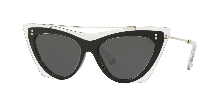 Valentino VA4041 Cat Eye Sunglasses  509987-CRYSTAL BLACK 53-16-140 - Color Map black