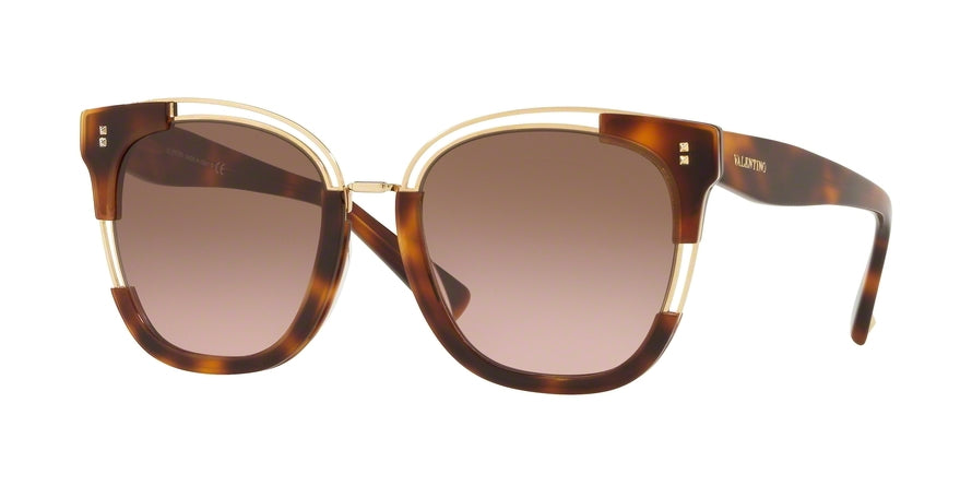 Valentino VA4042 Square Sunglasses  501114-HAVNA/GOLD 54-21-140 - Color Map brown