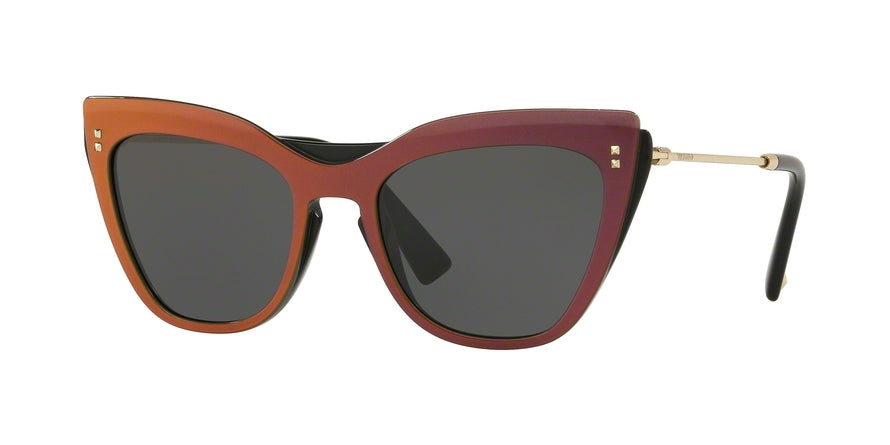 Valentino VA4043A Cat Eye Sunglasses  510387-SINGER VIOLET/BLACK 52-19-140 - Color Map violet