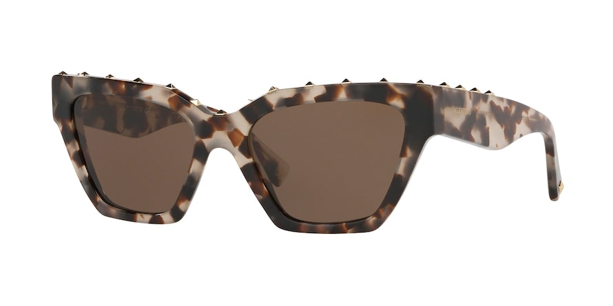 Valentino VA4046 Irregular Sunglasses  509773-BROWN/BEIGE TORTOISE 53-18-140 - Color Map pink