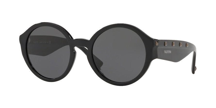Valentino VA4047A Round Sunglasses  500187-BLACK 52-21-140 - Color Map black