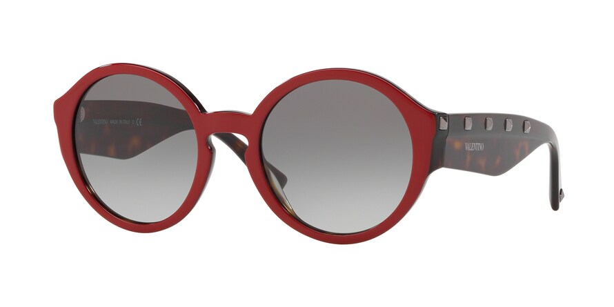 Valentino VA4047 Round Sunglasses  512311-RED/HAVANA 52-21-140 - Color Map red