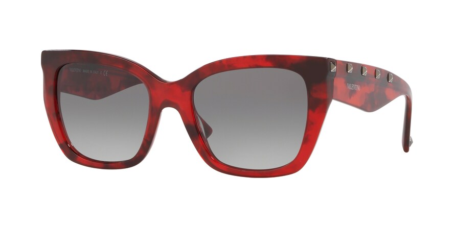 Valentino VA4048 Cat Eye Sunglasses  502011-RED HAVANA 53-19-140 - Color Map red
