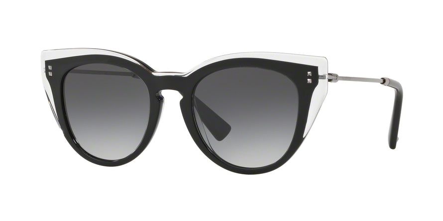 Valentino VA4051 Round Sunglasses  50688G-CRYSTAL/BLACK 50-20-140 - Color Map black