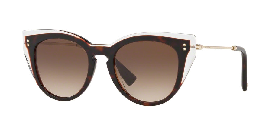 Valentino VA4051 Round Sunglasses  508713-CRYSTAL/HAVANA 50-20-140 - Color Map brown