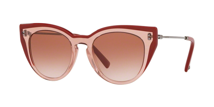 Valentino VA4051 Round Sunglasses  512613-TRANSPARENT PINK 50-20-140 - Color Map pink