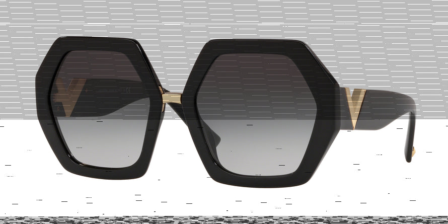 Valentino VA4053 Irregular Sunglasses  50018G-BLACK 57-20-140 - Color Map black