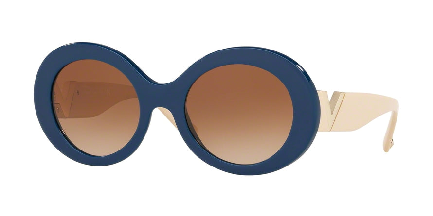 Valentino VA4058 Oval Sunglasses  514013-BLUE 52-21-140 - Color Map blue