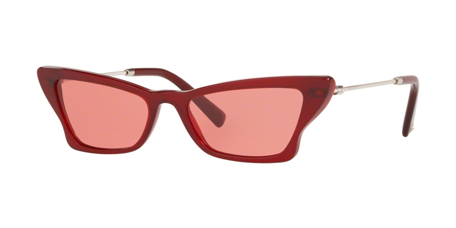 Valentino VA4062A Irregular Sunglasses  507884-OPAL RED 53-17-140 - Color Map red